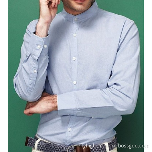 Men's Blue Long Sleeve Working Shirt